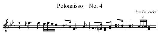 Polonaisso – No. 4 - staff notation