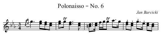 Polonaisso – No. 6 - staff notation
