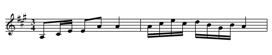Polonäs efter Abraham Hagholm (nr 118) - staff notation
