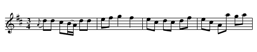 Polonäs efter Abraham Hagholm (nr 97) - staff notation