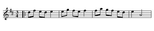 Polonäs från Sexdrega - staff notation