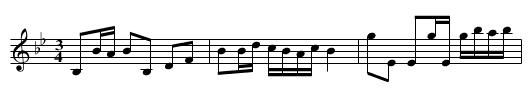 Polonäs i Bb efter Johan Eric Blomgren - staff notation