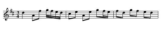 Polonäs i D efter Conrad Sandsten - staff notation