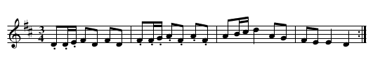 Polonäs i D efter Conrad Sandsten - staff notation