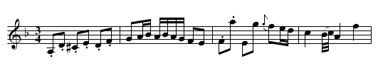 Polonäs i Dm efter Conrad Sandsten - staff notation