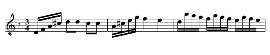 Polonäs i Dm efter Jean E Blomgren - staff notation