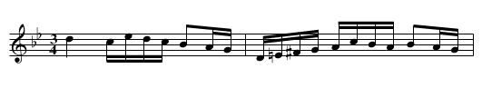 Polonäs i Gm - staff notation