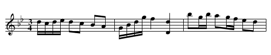 Polonäs, sexdregasamlingen del 1 nr 124 - staff notation
