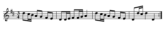 Polonäs, sexdregasamlingen del 1 nr 18 - staff notation