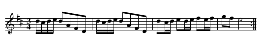 Polonäs, sexdregasamlingen del 1 nr 9 - staff notation