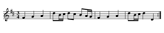 Polonäs, sexdregasamlingen del 2 nr 40 - staff notation