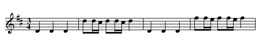 Polonäs, sexdregasamlingen del 2 nr 45 - staff notation
