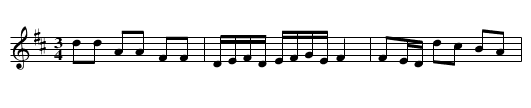 Polonäs, sexdregasamlingen del 2 nr 46 - staff notation