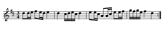 Polonäs, sexdregasamlingen del 2 nr 69 - staff notation
