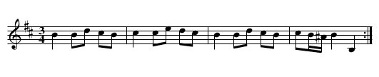 Polonäs, sexdregasamlingen del 2 nr 77 - staff notation