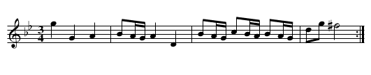 Polonäs, sexdregasamlingen del 2 nr 78 - staff notation