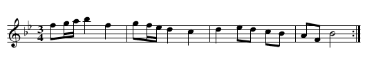 Polonäs, sexdregasamlingen del 2 nr 79 - staff notation