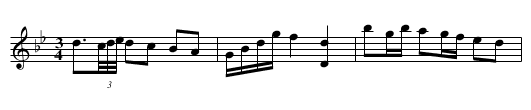 Polonäs, sexdregasamlingen del 3 nr 5 - staff notation