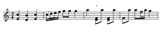 Polonäs ur Alfred Anderssons notbok - staff notation