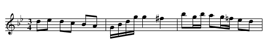 Polonäs ur Andreas Dahlgrens notbok nr 6 - staff notation