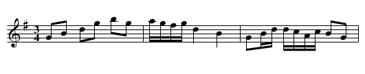 Polonäs ur Nils-Johan Nybergs notbok - staff notation