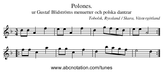 Polones. - staff notation