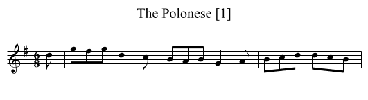 Polonese [1], The - staff notation