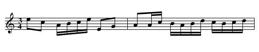 Polonesse in A moll no 5 ur Anders Larssons notbok - staff notation