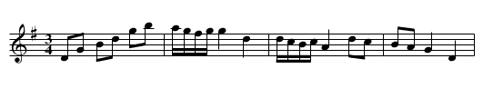 Polonesse in G Dur no 8  ur Anders Larssons notbok - staff notation
