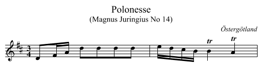 Polonesse - staff notation