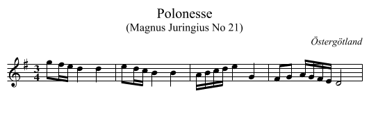 Polonesse - staff notation