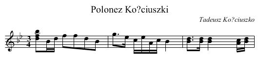 Polonez Ko?ciuszki - staff notation