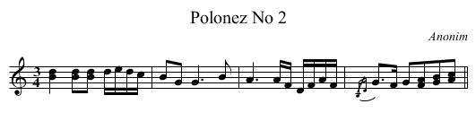Polonez No 2 - staff notation