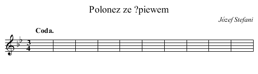 Polonez ze ?piewem - staff notation