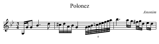 Polonez - staff notation