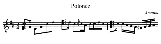 Polonez - staff notation