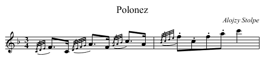 Polonez - staff notation