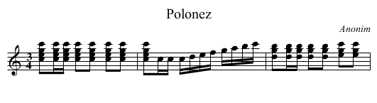 Polonez - staff notation