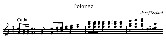 Polonez - staff notation