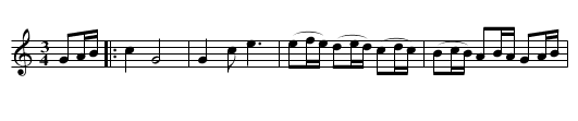 Polonise ur E Wigells notbok - staff notation