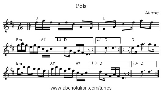 Pols - staff notation