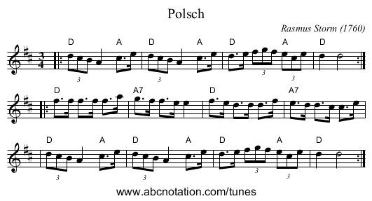 Polsch - staff notation