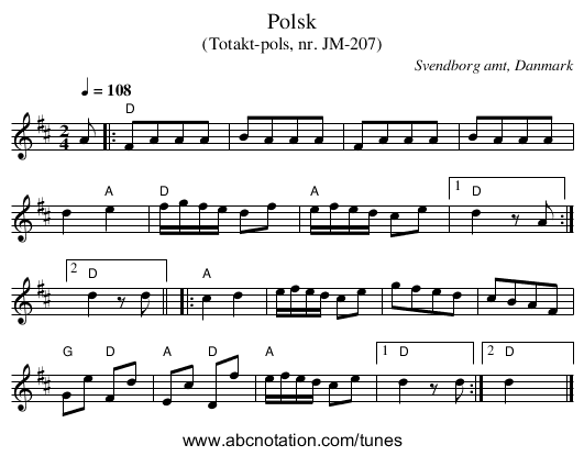Polsk - staff notation