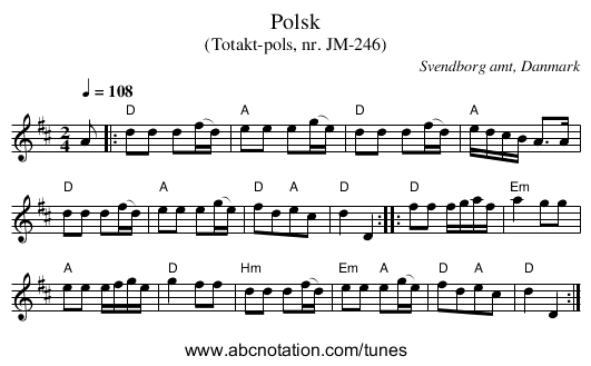 Polsk - staff notation