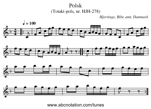 Polsk - staff notation