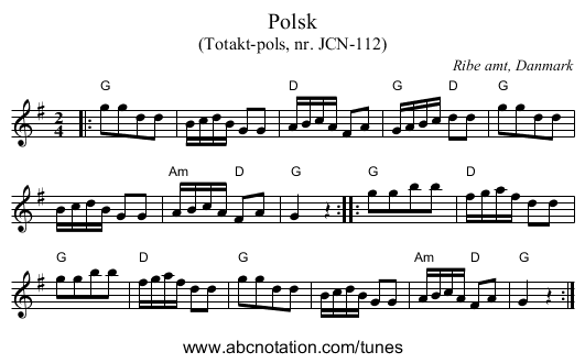 Polsk - staff notation