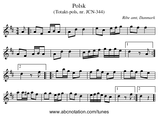 Polsk - staff notation
