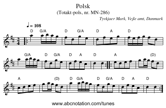Polsk - staff notation