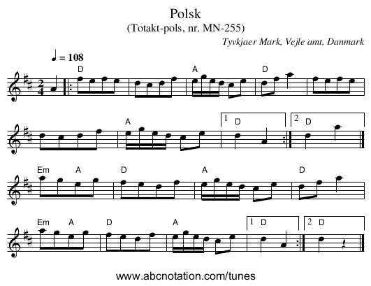 Polsk - staff notation