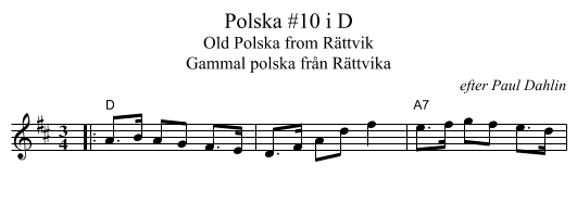 Polska #10 i D - staff notation